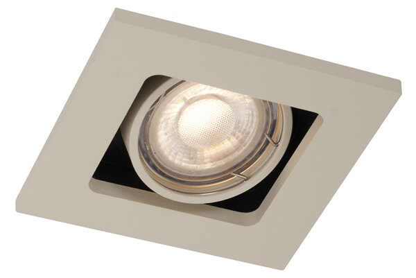 Set di 6 faretti da incasso moderni beige GU10 50mm orientabili e inclinabili - Qure
