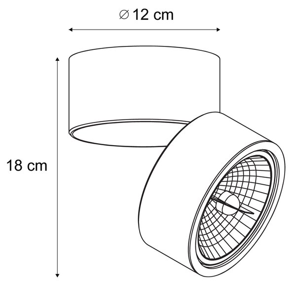 Faretto da soffitto moderno beige G9 girevole e orientabile - Go Nine