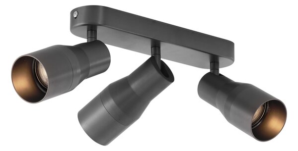 Faretto da soffitto rotondo colore canna di fucile GU10 50 mm 3 luci - Stanley