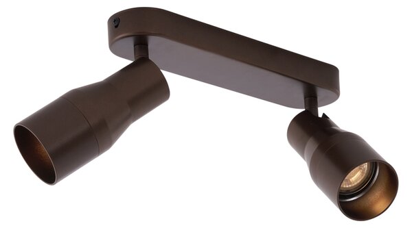 Faretto da soffitto rotondo bronzo scuro GU10 50mm 2 luci - Stanley