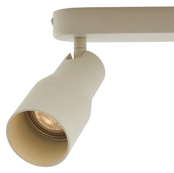 Faretto da soffitto rotondo beige GU10 50mm 2 luci - Stanley