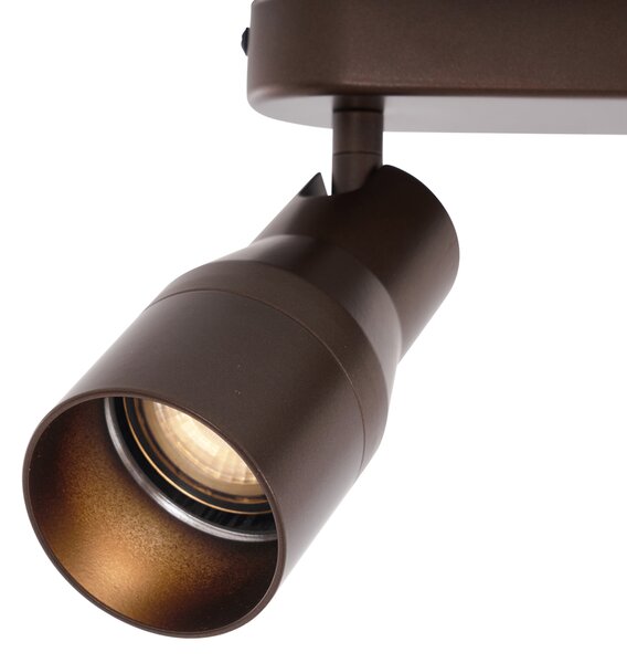 Faretto da soffitto rotondo bronzo scuro GU10 50mm 2 luci - Stanley