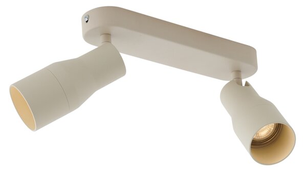 Faretto da soffitto rotondo beige GU10 50mm 2 luci - Stanley