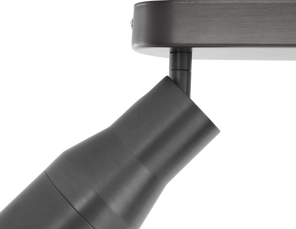 Faretto da soffitto rotondo colore canna di fucile GU10 50 mm 3 luci - Stanley