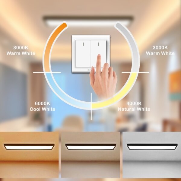 Brilagi - Lampada LED per bagno FRAME LED/50W/230V 3000/4000/6000K IP44 nera