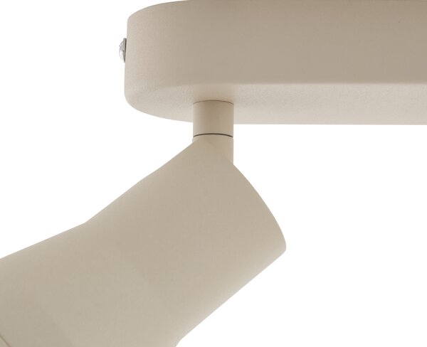 Faretto da soffitto rotondo beige GU10 50mm 3 luci - Stanley
