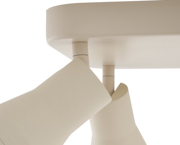 Faretto da soffitto quadrato beige GU10 50 mm 4 luci - Stanley