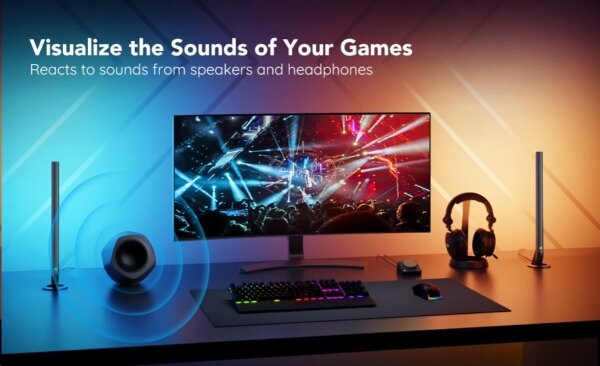 Govee - SET 2x Smart Gaming Wi-Fi LED RGBIC Panels + Smart Dual + +TC