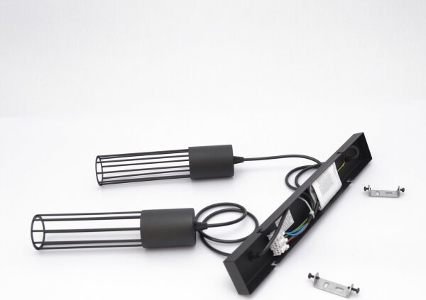 Lampadario a sospensione con filo MELODY 2xE27/15W/230V nero