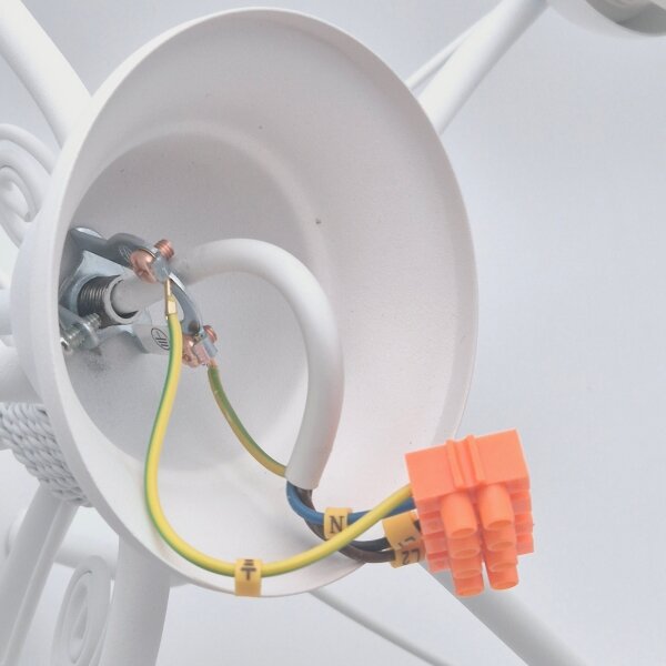 Lampadario a catena RETRO II 5xE27/60W/230V bianco