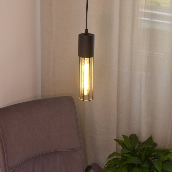 Lampadario a sospensione con filo MELODY 1xE27/15W/230V nero