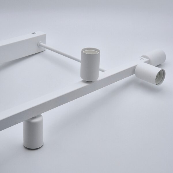 Lampadario a sospensione con supporto rigido ASTRID 6xE27/60W/230V bianco
