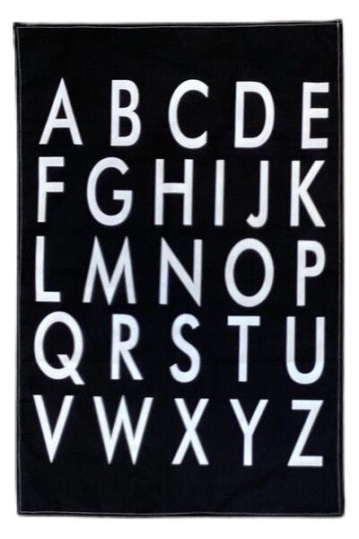 Coppia strofinacci con lettere nordic bianco/nero