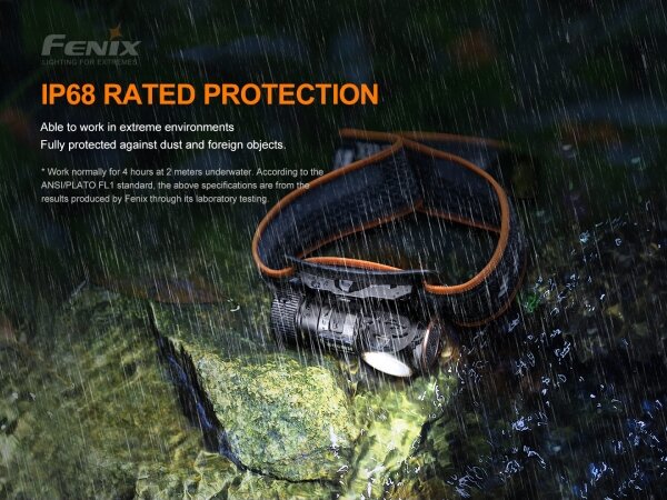 Fenix HM50RV20-Lampada frontale LED ricaricabile 3xLED/USB/1xCR123A IP68 700 lucente 120 h 700 mAh