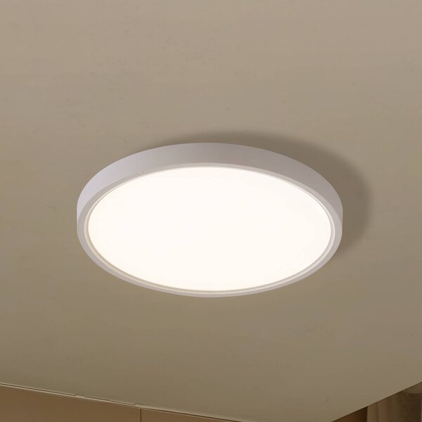 Plafoniera smart Deika Lindby, dimmerabile, Bianco / Opale, Soggiorno / Sala da pranzo, Plastica, Moderno