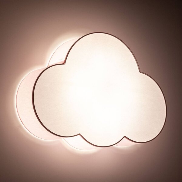 Plafoniera Cloud TK Lighting, dimmerabile, Violetto / Fucsia / Rosa, Cameretta, Tessuto / Stoffa / Seta, Giovanile, Plafoniera