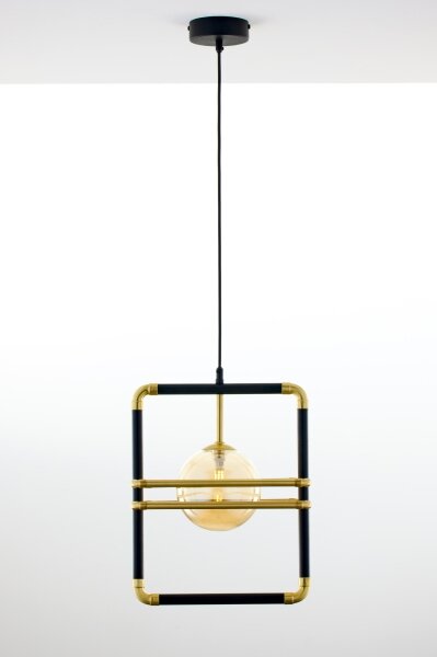 Jupiter 2025 - Lampadario a sospensione con filo FIORI 1xG9/10W/230V nero/oro/beige