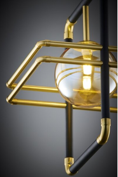Jupiter 2025 - Lampadario a sospensione con filo FIORI 1xG9/10W/230V nero/oro/beige