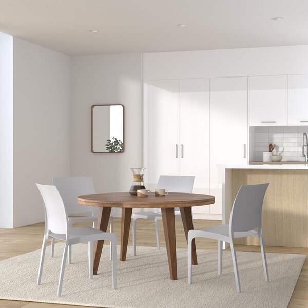 BICA Sedia per Esterni in Polipropilene Dimensioni 46x54x80 cm colore Bianco - Volga