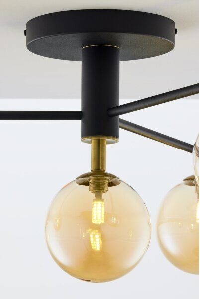 Jupiter 2031 - Lampadario a plafone FIGARO 4xG9/10W/230V nero/oro/beige
