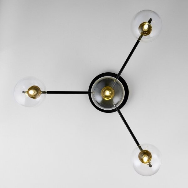 Jupiter 2034 - Lampadario a plafone FIGARO 4xG9/10W/230V nero/oro/beige/limpido