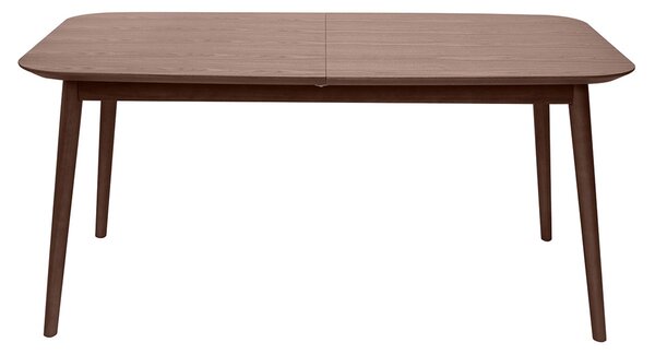 Tavolo allungabile allunghe integrate rettangolare in legno scuro noce L160-210 cm ANK