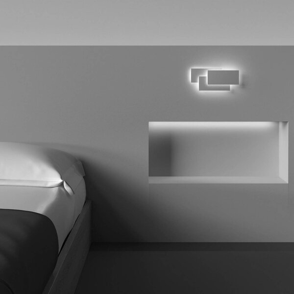 Maytoni Applique da parete a LED Trame, Bianco / Opale, Soggiorno / Sala da pranzo, Metallo, Moderno, Applique a LED
