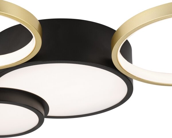 Lampada da soffitto dimmerabile ALIZEE LED 30W 230V 3000-6500K nero/oro