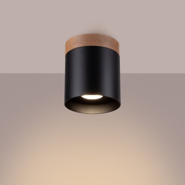 Sollux SL.1349 - Faretto RIF 1xGU10/10W/230V diametro 12 cm nero