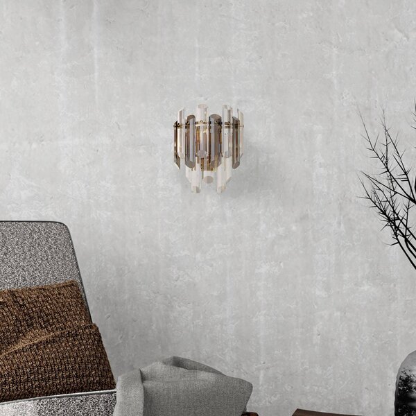 Maytoni Applique da parete Flare, dimmerabile, Alluminio / Grigio / Zincato, Soggiorno / Sala da pranzo, Moderno, Applique