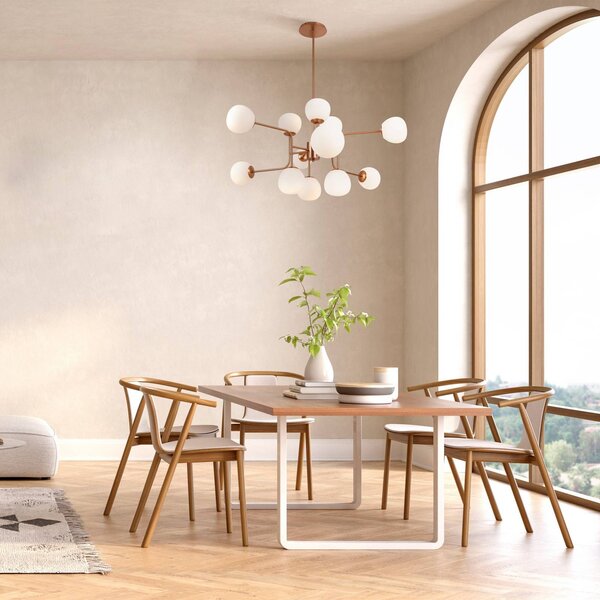 Maytoni Lampadario a soffitto Erich, dimmerabile, Ottone / Oro, Soggiorno / Sala da pranzo, Metallo, Moderno, Lampadario
