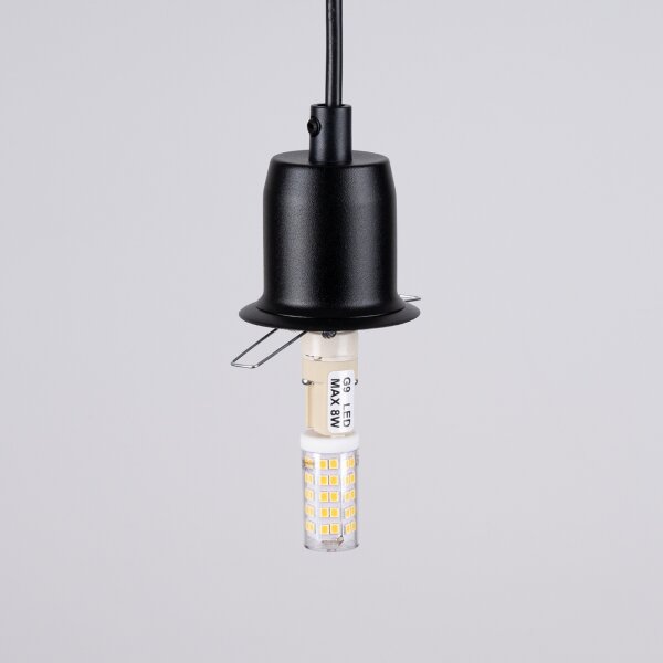Sollux SL.1359 - Lampadario a sospensione con filo HYPERION 3xG9/8W/230V nero