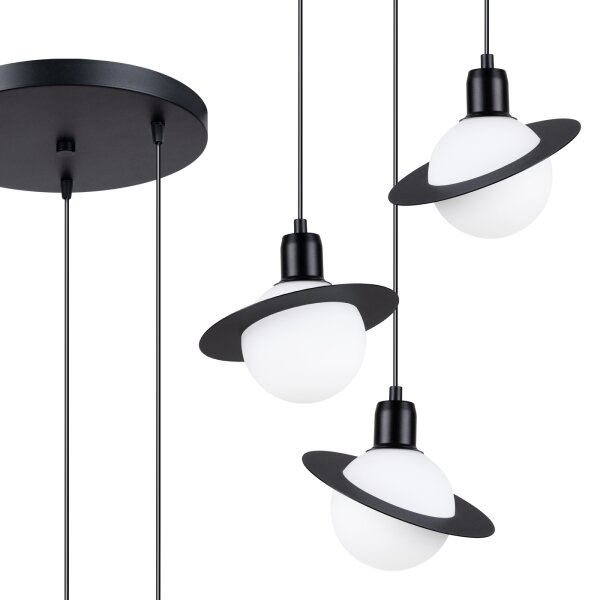 Sollux SL.1359 - Lampadario a sospensione con filo HYPERION 3xG9/8W/230V nero