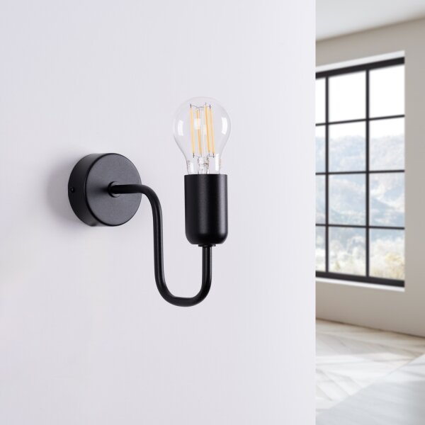 Sollux SL.1445 - Applique VECTOR 1xE27/15W/230V nero