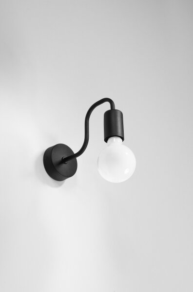 Sollux SL.1445 - Applique VECTOR 1xE27/15W/230V nero