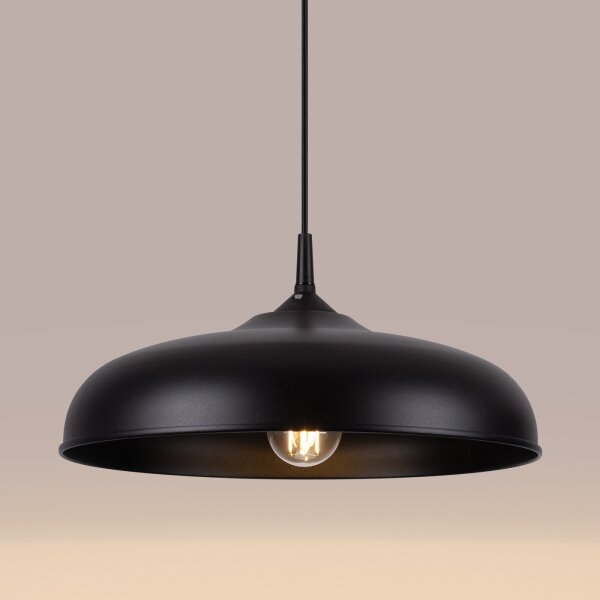 Sollux SL.1330 - Lampadario a sospensione con filo GINA 1xE27/15W/230V diametro 38 cm nero