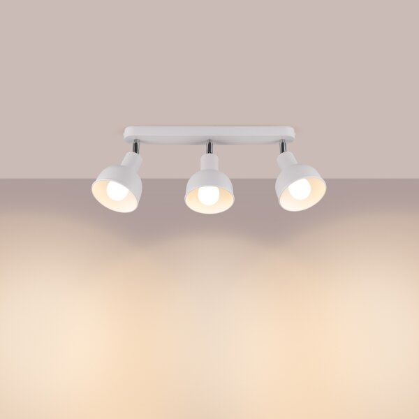 Sollux SL.1315 - Faretto ELBA 3xE27/15W/230V bianco