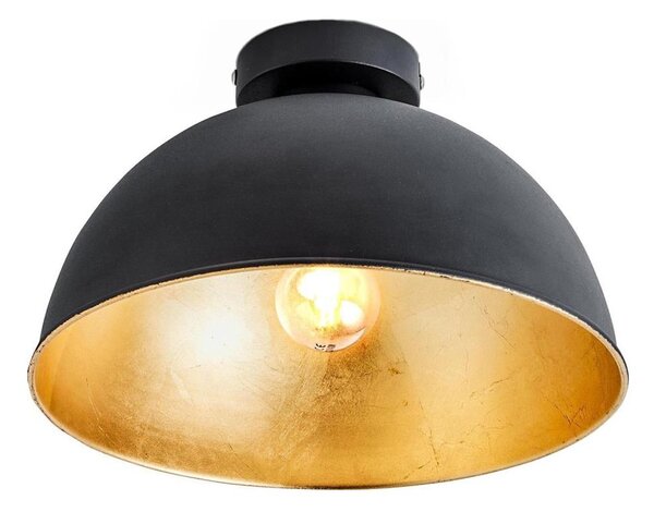 B.K. Licht 1322 - Plafoniera 1xE27/60W/230V nero/oro