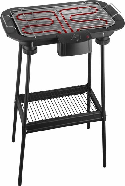MASTER Barbecue Elettrico da Giardino da Tavolo BBQ da Esterno Potenza 2000 Watt con Termostato - EB02S
