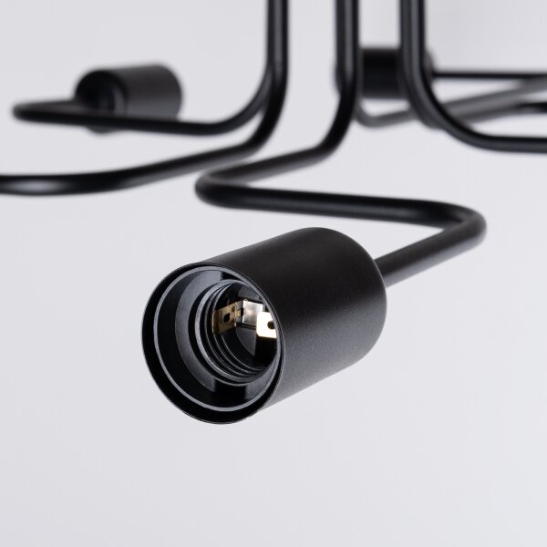 Sollux SL.1447 - Lampadario a plafone VECTOR 6xE27/15W/230V nero