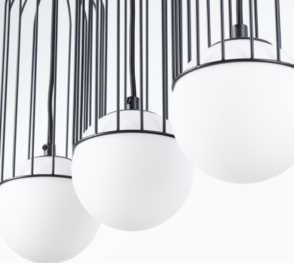 Sollux SL.1334 - Lampadario a sospensione con filo BRINA 3xG9/8W/230V nero