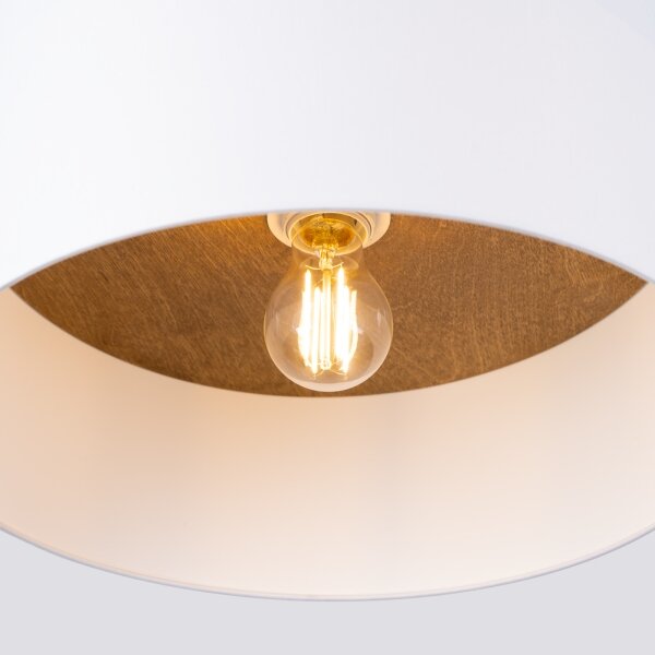 Sollux SL.1393 - Plafoniera TELESTO 1xE27/15W/230V diametro 35 cm bianco/beige