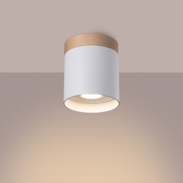 Sollux SL.1348 - Faretto RIF 1xGU10/10W/230V diametro 12 cm bianco