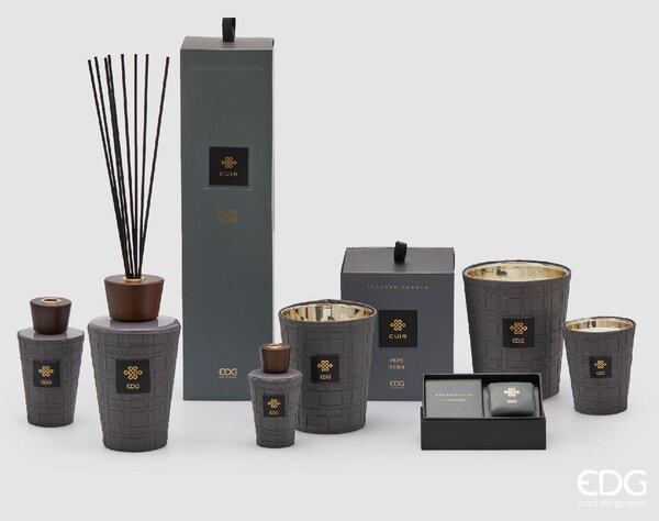 EDG Diffusore di Aromi con Bastoncino 1000 ml Pepe Nero - Cuir