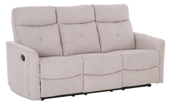Amicasa Divano Relax 3 Posti Moderno Schienale Reclinabile Poggiapiedi estraibile Meccanismo Manuale in Velluto Dimensioni 188x96x103 cm colore Tor