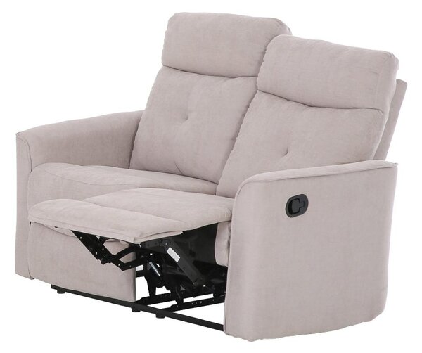 Amicasa Divano Relax 2 Posti Moderno Schienale Reclinabile Poggiapiedi estraibile Meccanismo Manuale in Velluto Dimensioni 134x96x103 cm colore Tor