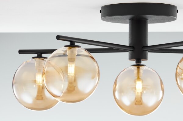 Jupiter 2047 - Lampadario a plafone PRATO 5xG9/10W/230V nero/beige