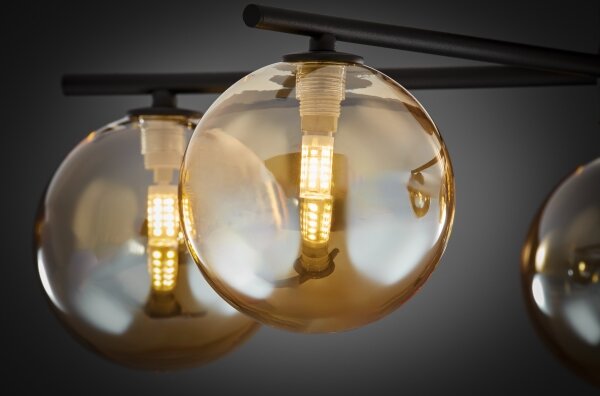 Jupiter 2047 - Lampadario a plafone PRATO 5xG9/10W/230V nero/beige