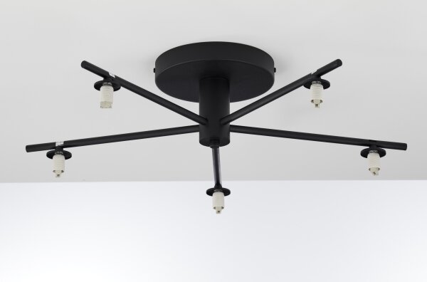 Jupiter 2046 - Lampadario a plafone PRATO 5xG9/10W/230V nero/limpido