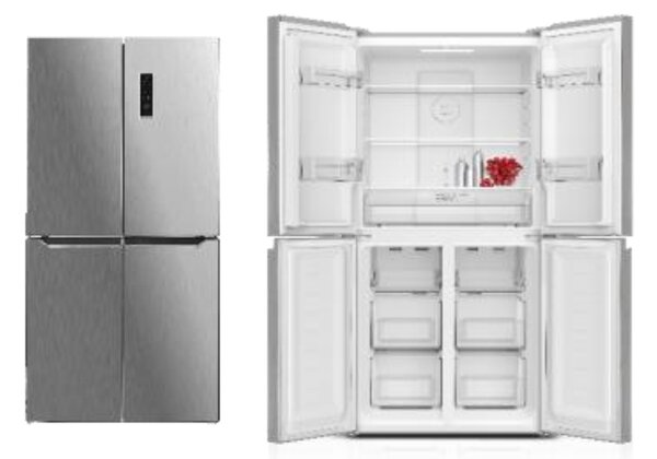 Ngm Frigorifero Americano Side by Side Capacit 362 Litri Classe energetica E Raffreddamento No Frost colore Acciaio Inox - RF470XE